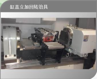 缸盖立加回转治具
